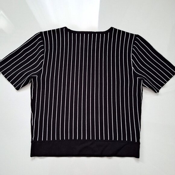 DKNY Black and White Striped Top - Picture 2 of 6